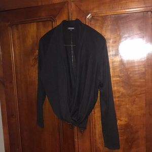 David Lerner knit wrap top